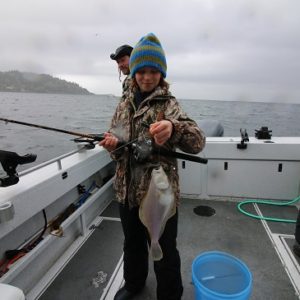 Boy Flounder Fishing